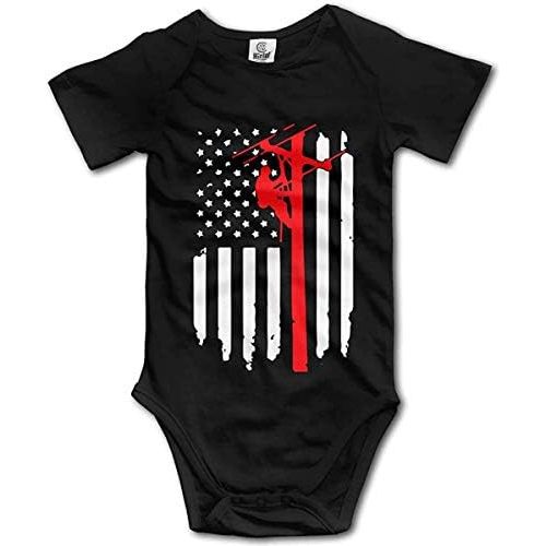 Lineman National Design5 Bodysuit Infant Clothes Short Sleeve Romper for Baby