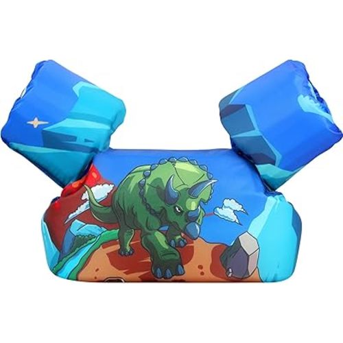 Toddler Swim Vest for 20-30+ lbs Kids, Baby Swim Floaties, Swimming Water Wings, Puddle Pool Swimmes Jumper for 1-3 Years Old Girls Boys