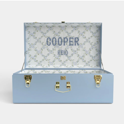 Grand Trunk - Light Blue - Timeless Trellis / Embroidery