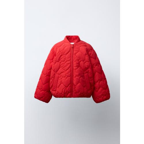 HEARTS PUFFER JACKET - Red | ZARA United States