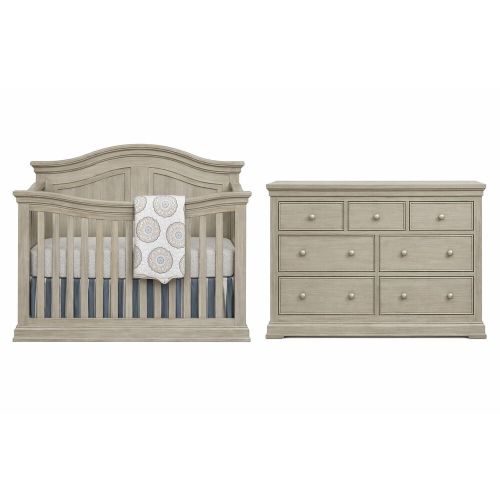 Sorelle Providence 2 Piece Nursery Set in Heritage Fog | Nebraska Furniture Mart