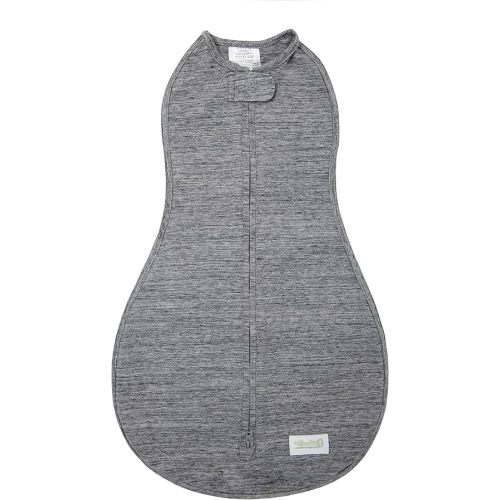 Woombie Original Baby Swaddling Blanket - Self-Soothing, Cotton Baby Swaddle with Zipper - Wearable Newborn Blanket, Twilight Heathered Gray, 5-13 lbs