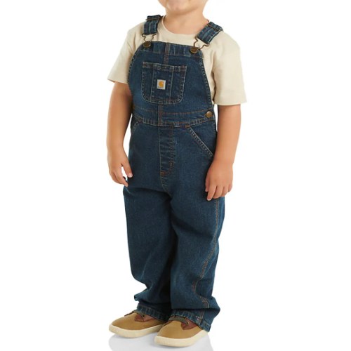 Kids' Washed Denim Bib Overall (Baby/Toddler) | Toddler Girl Outerwear (2T - 4T) | Carhartt