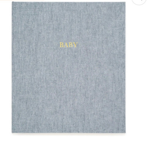 Baby Milestone Book, Chambray | Sugar Paper