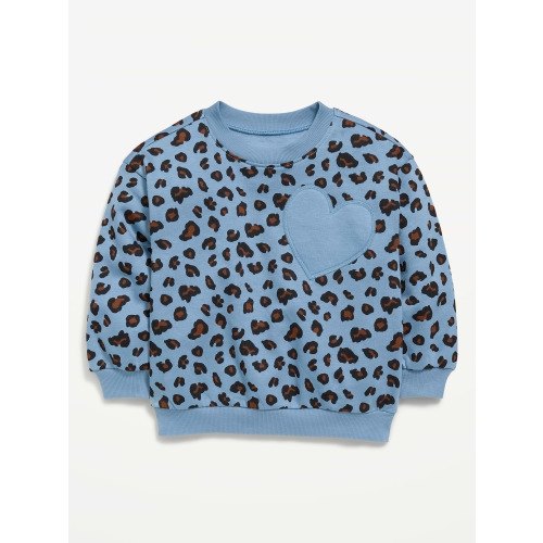 Printed Oversized Long-Sleeve Sweatshirt for Toddler Girls