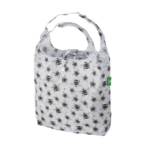ECO CHIC Foldable Reusable Grocery Bags - Lightweight, Recycled & Reusable Shopping Bag - Waterproof Packable Tote