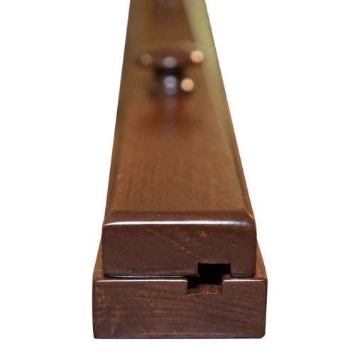 Coffee Brown Maple Quilt Hanger Clamp | Solid Wood Tapestry Display