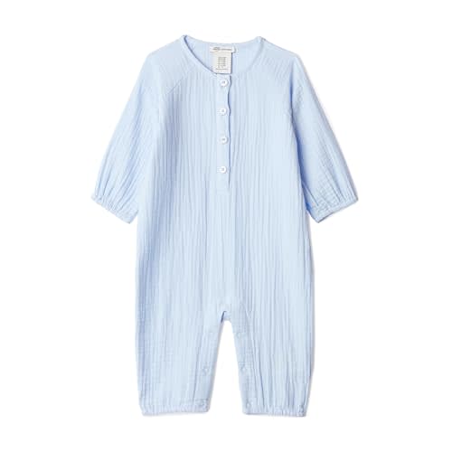 Amazon Essentials x Sofia Grainge Unisex Babies' Cotton Gauze Long Sleeve Romper