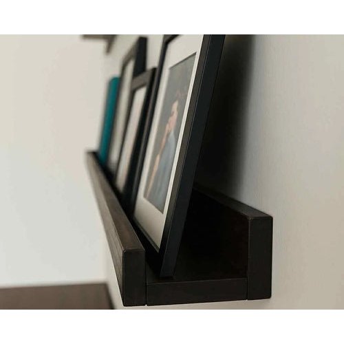 Floating Picture Ledge Shelf – Solid Hardwood Wall Shelf for Photos