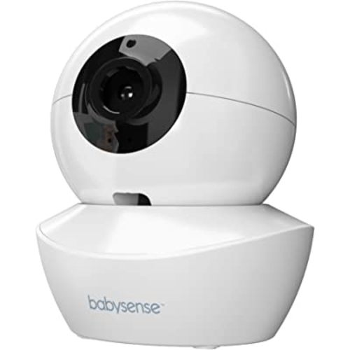 Babysense Add On Camera Video Baby Monitor HD S2, Remote Pan Tilt Zoom, Two-Way Talk-Back Audio, Long Range, Night Vision, Night Light, Lullabies, Temperature Monitoring