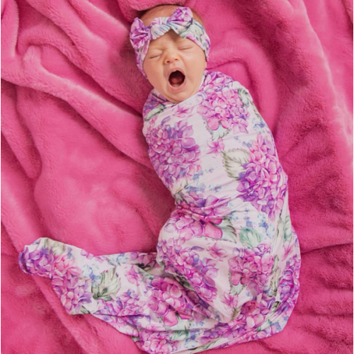 You Had Me At Hydrangea Swaddle Headwrap Set
