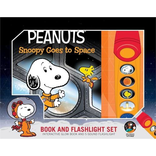 Snoopy Goes to Space Sound Book and Flashlight Set (PI Kids, Peanuts, NASA) (Play-A-Sound)