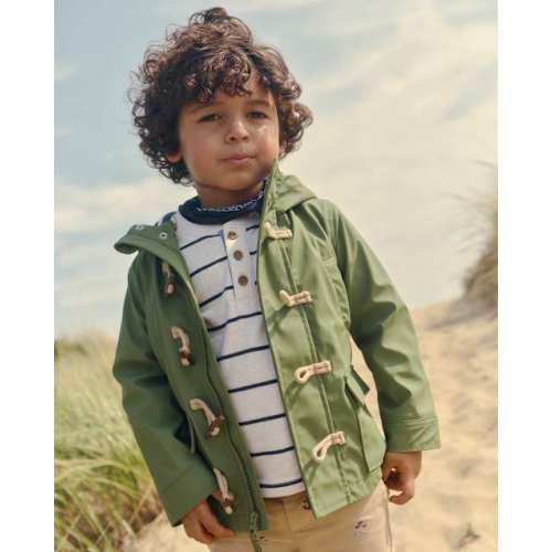 Boys Hooded Rain Jacket - Driftwood Bay - Green