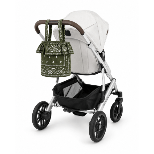 Paisley Stroller/Bucket Bag in Dusty Blue