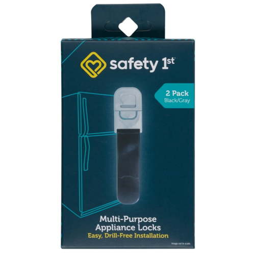 Safety 1ˢᵗ Multi-Purpose Appliance Lock (2pk), Black, Toddler