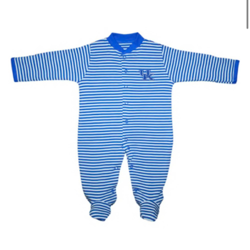 Kentucky Wildcats ROYAL Baby Striped Romper Pajamas - 35010455