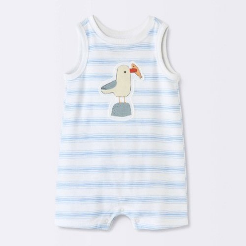 Baby Boys' Seagull Terry Sleeveless Romper - Cloud Island™ Off-White 0-3M