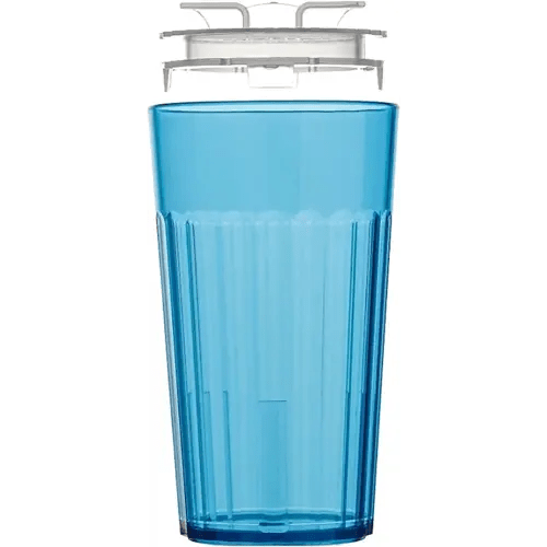 Reflo Smart Cup (Blue 1-Pack) Open Cup Training for Toddlers, No Suction 6oz, 360 Free-Flow, USA Made Premium High-Impact Plastic