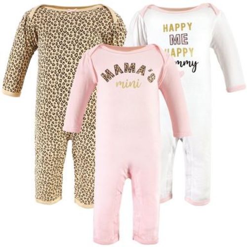 Hudson Baby Infant Girl Cotton Coveralls, Leopard Mamas Mini, 6-9 Months
