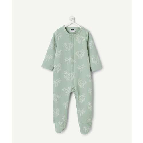 Pyjama en coton bébé garçon vert imprimé