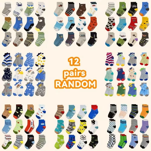 random pattern 24 12 pairs random socks 0 7 years old - Temu