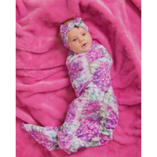 You Had Me At Hydrangea Swaddle Headwrap Set