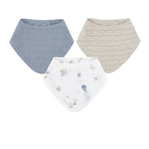Cove 3-pc. Muslin Baby Bib Set (Sea Life)