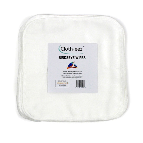 Cloth-eez Birdseye Wipes - Classic White