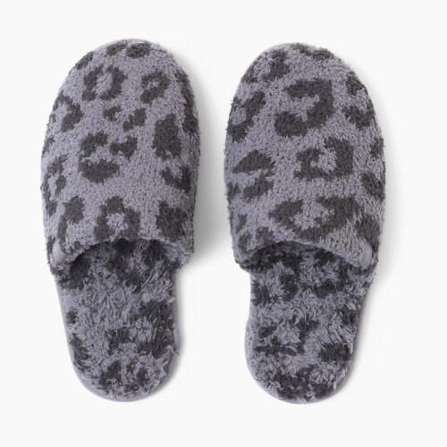 Barefoot Dreams CozyChic Barefoot in the Wild Slipper - Graphite/Carbon, M