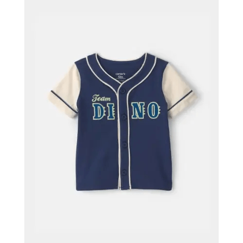 Baby Boy 'Team Dino' Jersey - Navy Blue | Carter's