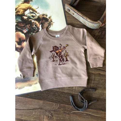 Rearing Horse Pullover (Baby & Toddler) - Truffle