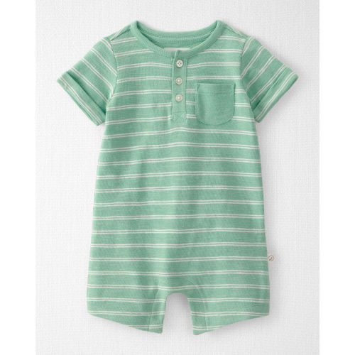 Baby Short-Sleeve Romper Made with Organic Cotton in Stripes - Little Planet | Carter's