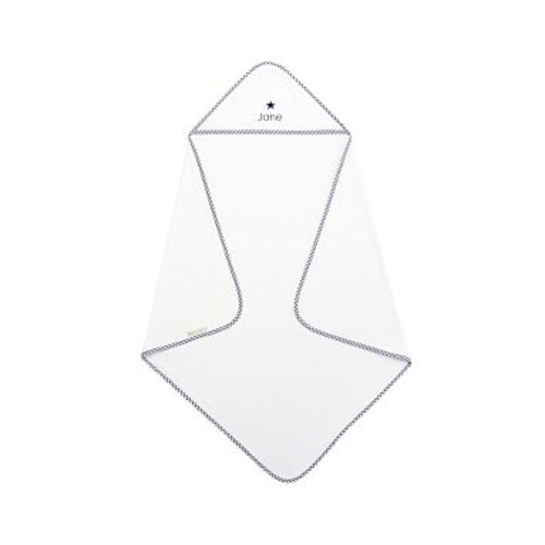 Gingham Baby Hooded Towel, Navy