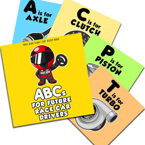 ABC's For Future Race Car Drivers Alphabet Book (Baby Book, Children's Book, Toddler Book)