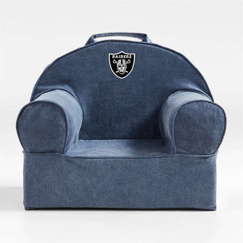 NFL Las Vegas Raiders Small Deep Indigo Organic Cotton Kids Lounge Nod Chair