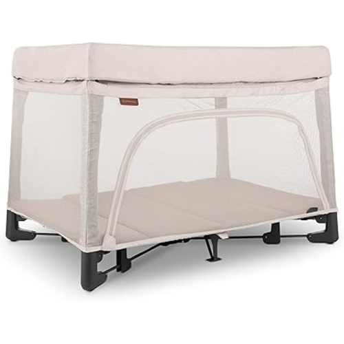 UPPAbaby Remi Playard | Deluxe 3-in-1 Portable Playard, Bedside Bassinet + Travel Crib| Mesh Bassinet, Mattress, Organic Cotton Mattress Cover + Storage Bag Included | Charlie (Sand Mélange)