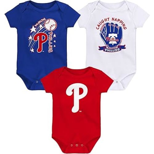 Outerstuff MLB Infant Home Inning 3 Piece Onesie Creeper Bodysuit (0-24 Months)