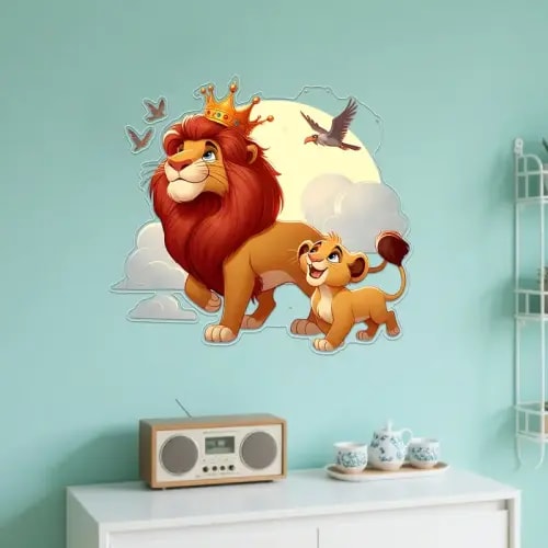 1pc disney lion king wall sticker classic fantasy theme - Temu