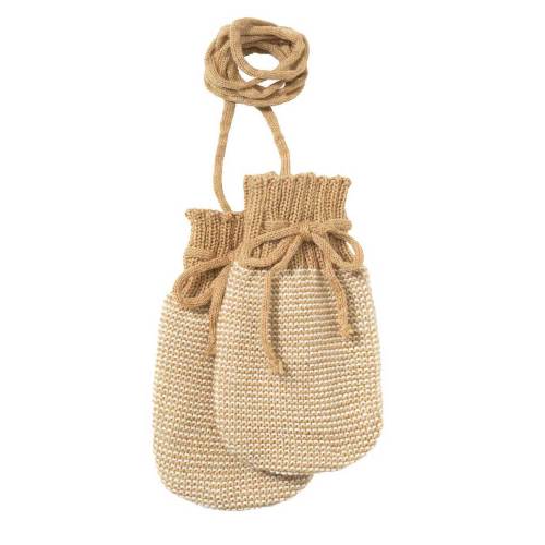 Disana Organic Wool Knitted Melange Baby Mittens