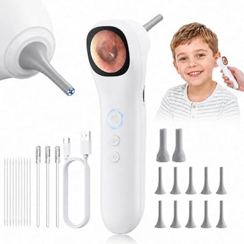 Otoscope Ear Camera with 1.21” Screen, 1080P Ear Scope with 4 LED Lights, Otoscope Camera for Adults, Support Photo & Video, Type-C Charging with Computers, Baby Essentials, Home Medical