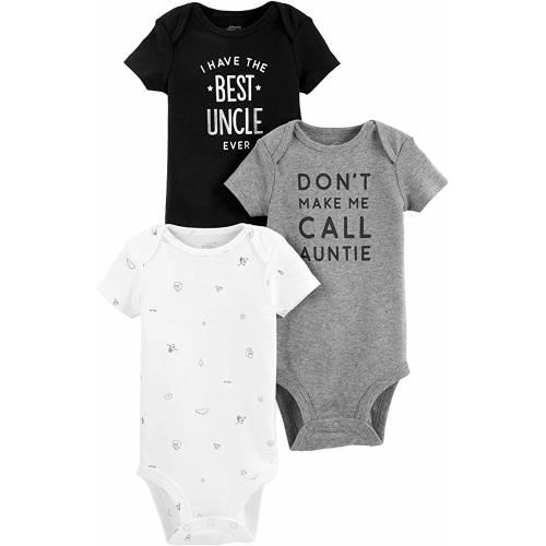 Simple Joys by Carter's Baby 3-Pack Short-Sleeve "Family Slogan" Bodysuits