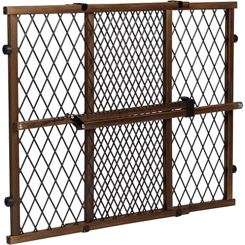 Position & Lock Adjustable Wood Baby Gate (Farmhouse Collection)