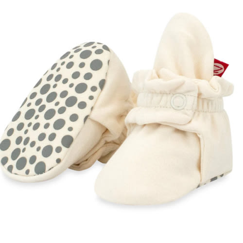Organic Cotton Gripper Baby Booties - Cream – Zutano