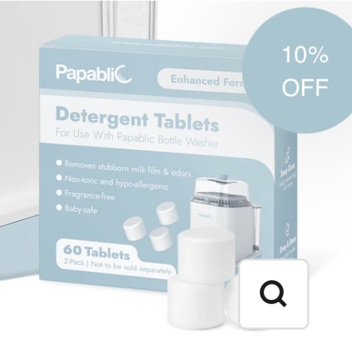 Papablic Official Detergent Deepclean Tablet for Papablic Baby Bottle Washer, 120 Count