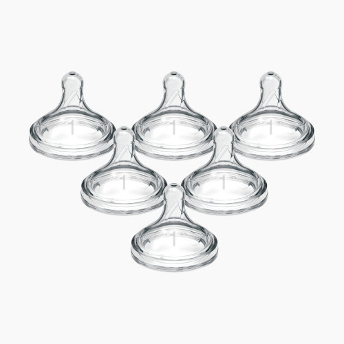 Dr. Brown's Wide-Neck Nipple (6 Pack) - Clear, Level 1