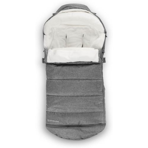 UPPAbaby CozyGanoosh 2-in-1 Seasonal Footmuff - Easily Attaches to UPPAbaby Strollers and RumbleSeat – Versatile, Ultra-Plush Zip-Out Liner for Cold Weather – Greyson (Charcoal Mélange)