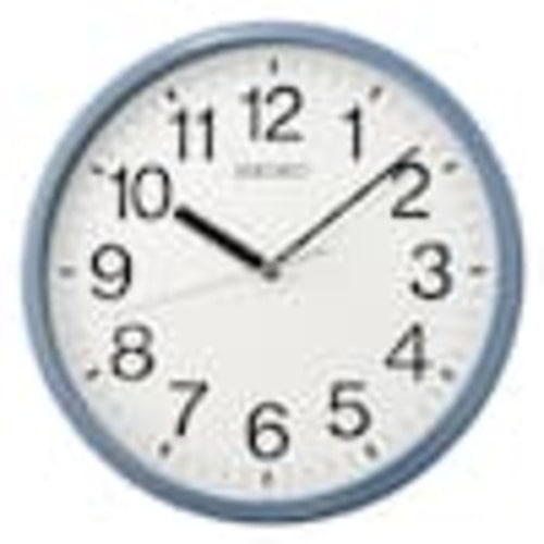 Seiko 12 in. Light Blue Business Wall Clock QXA756LLH