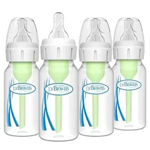 Dr. Brown's Anti-Colic Options+ Narrow Baby Bottle, 4 oz, 4-Pack
