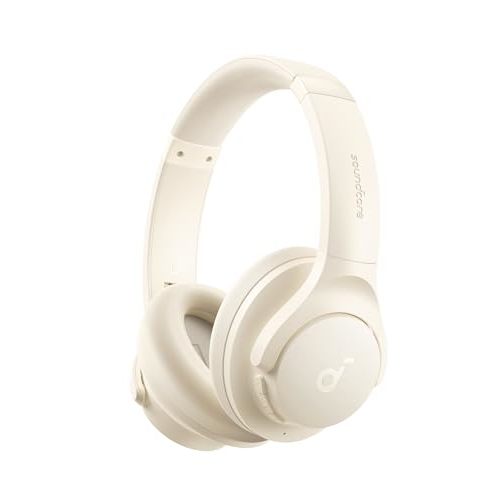 Soundcore by Anker Q20i Hybrid Active Noise Cancelling Headphones, Wireless Over-Ear Bluetooth, 40H Long ANC Playtime, Hi-Res Audio, Big Bass, Customize via an App, Transparency Mode (White)