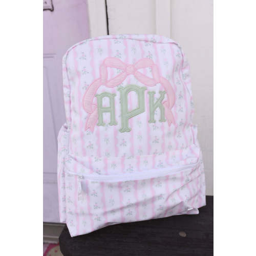Pink Floral Ribbon TRVL Backpacker